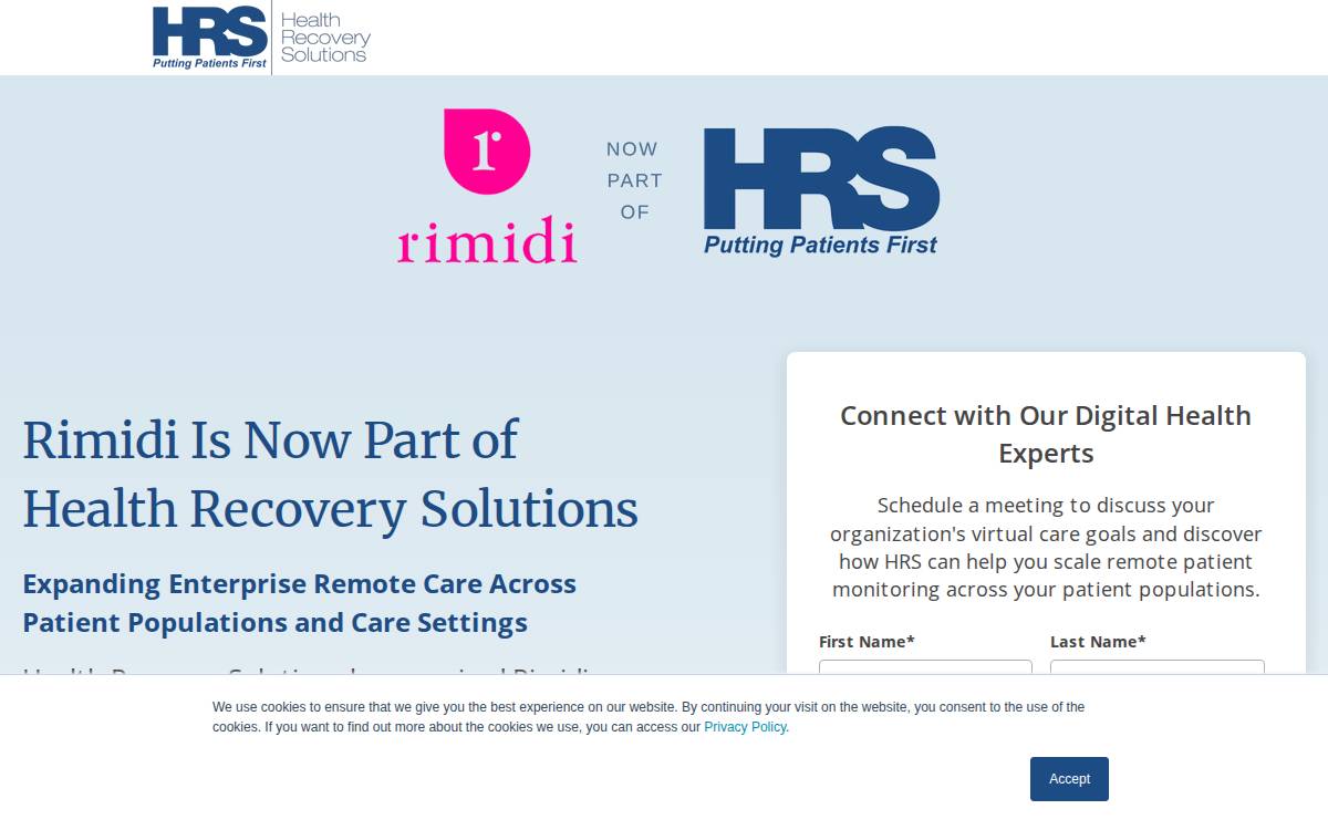 Rimidi website preview