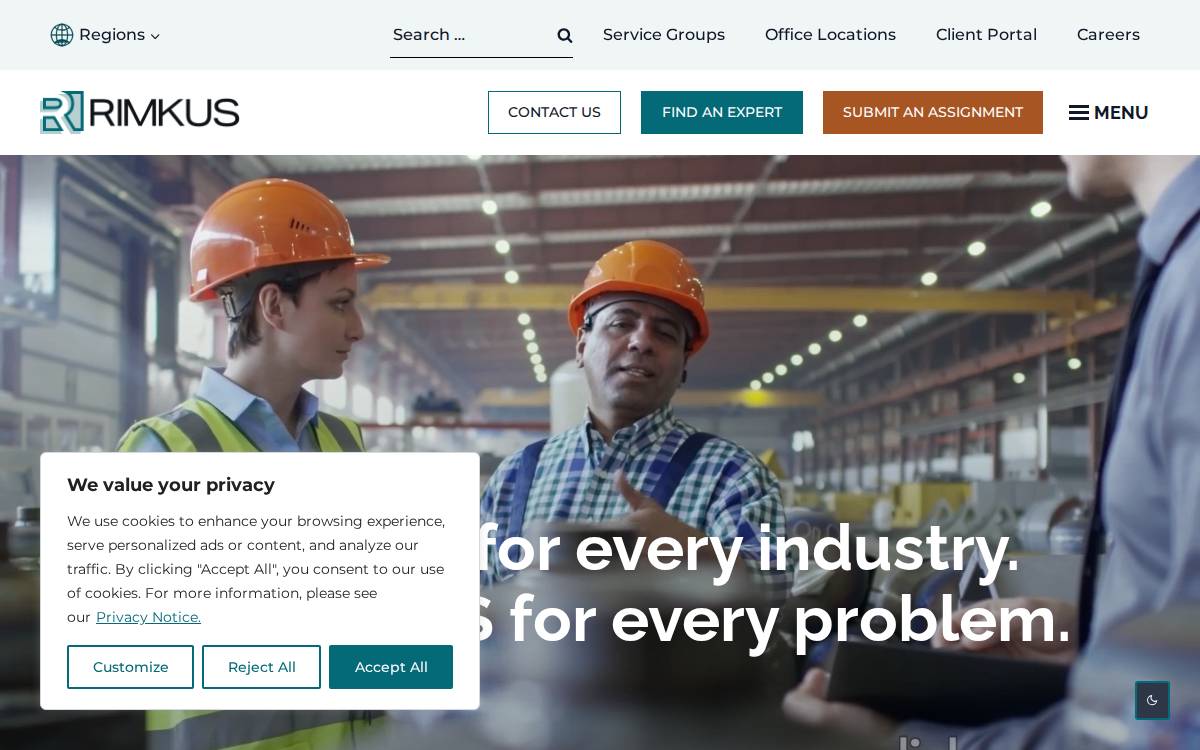 Rimkus website preview