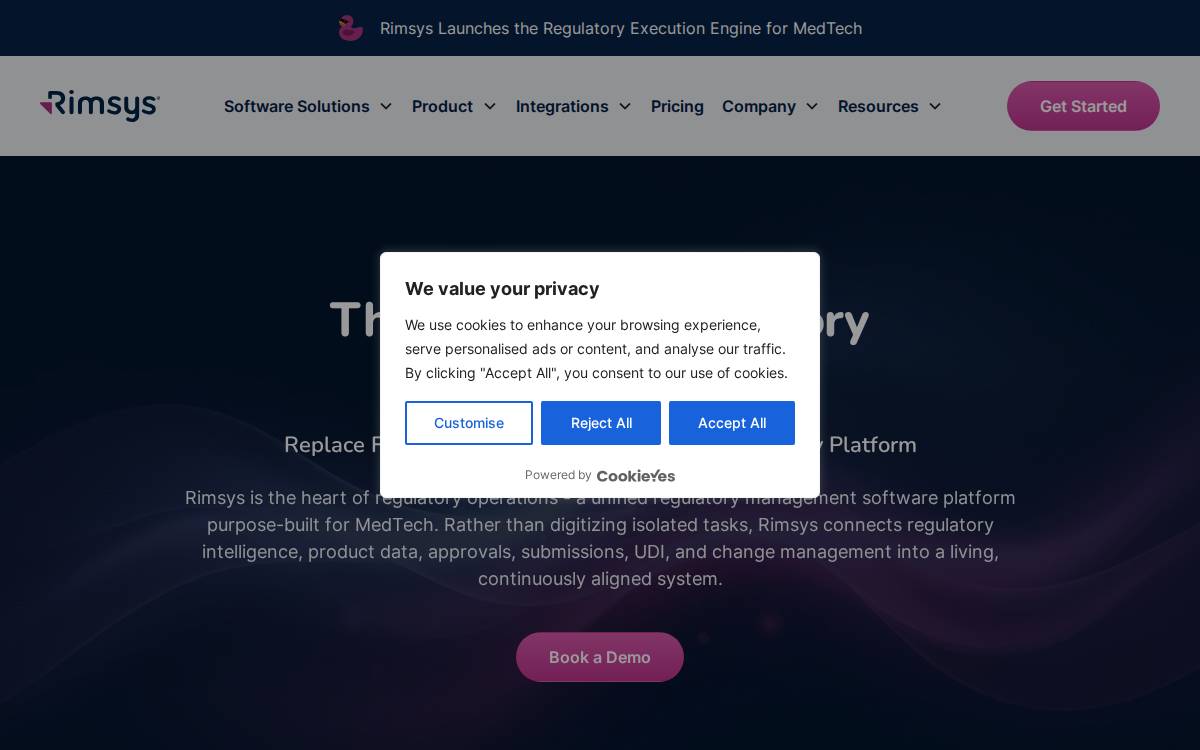 Rimsys website preview