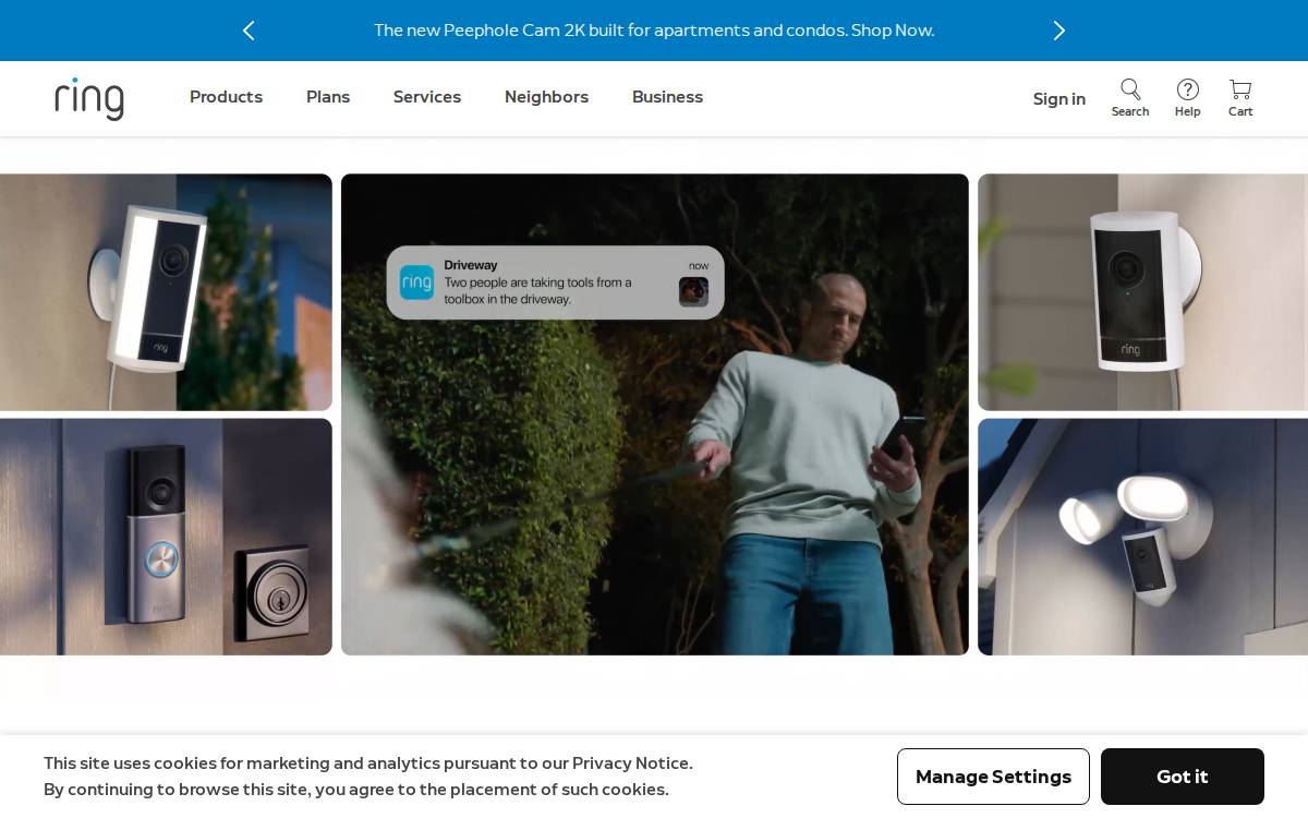 Ring exited website preview