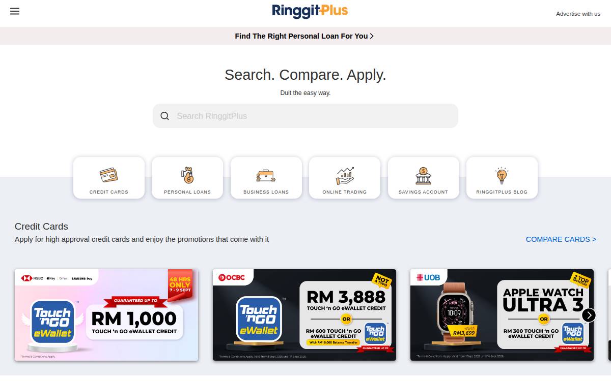 Ringgitplus website preview