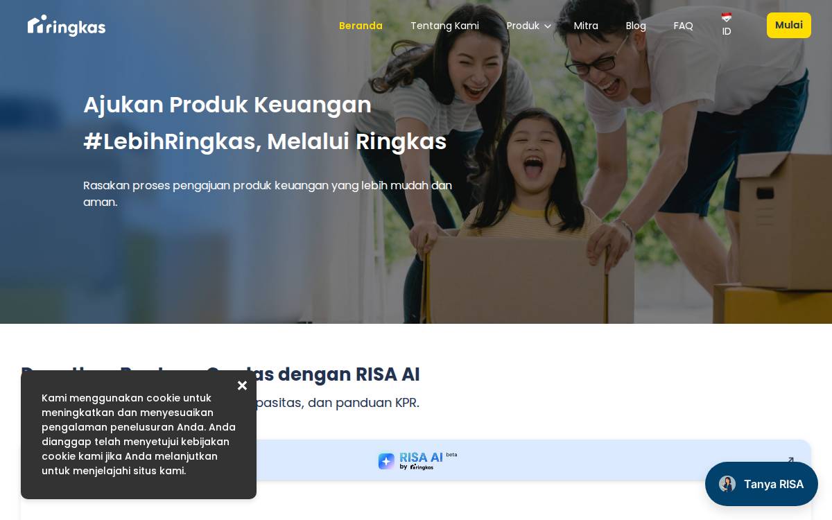 Ringkas website preview