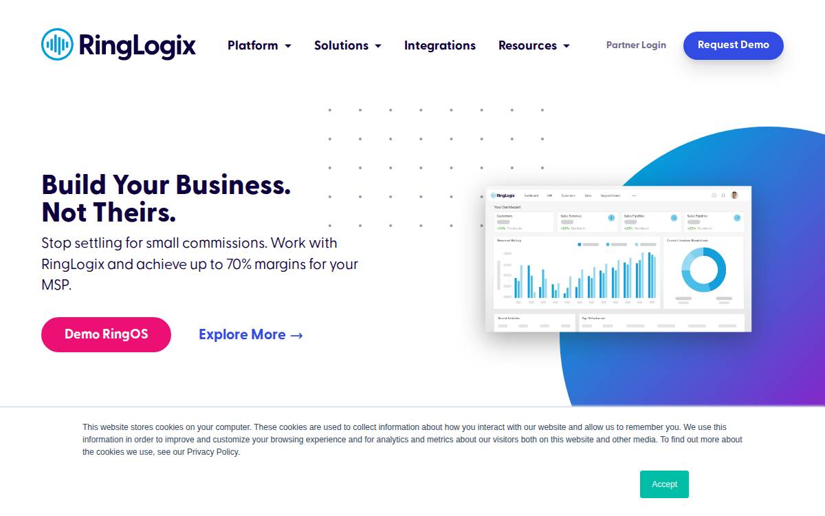 RingLogix website preview