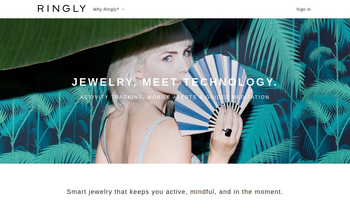 Ringly website preview