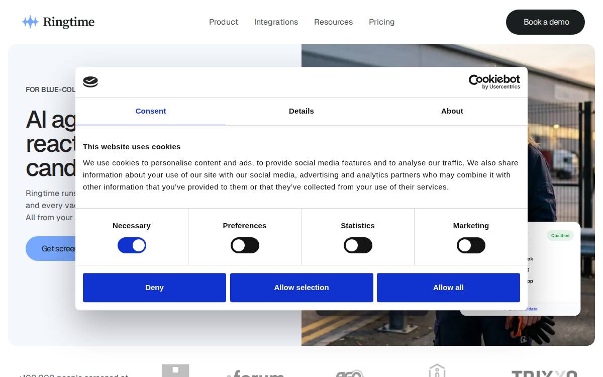 Ringtime website preview