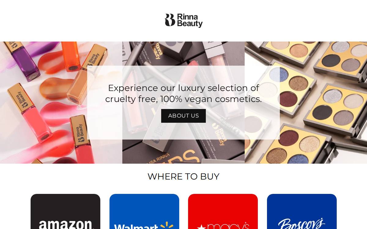 Rinna Beauty website preview