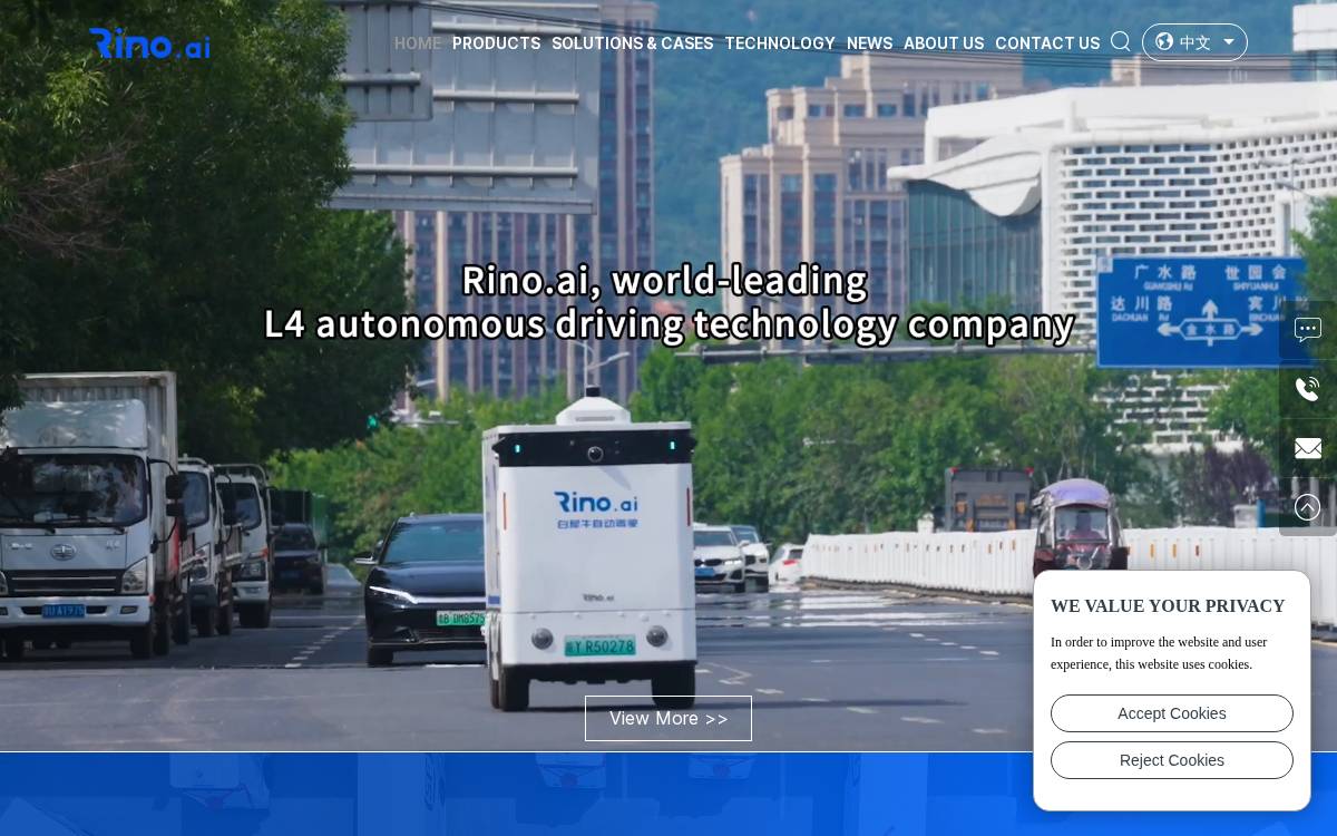 Rino website preview