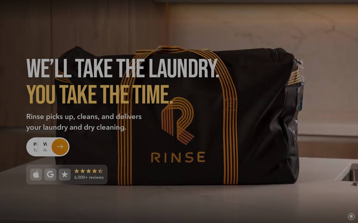 Rinse website preview