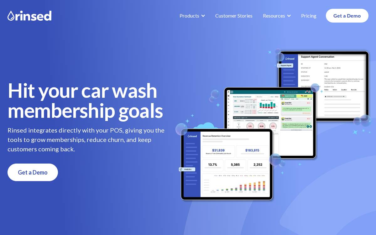 Rinsed website preview