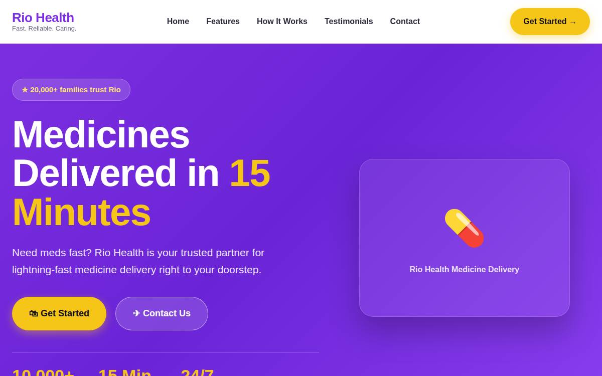 Rio Health website preview