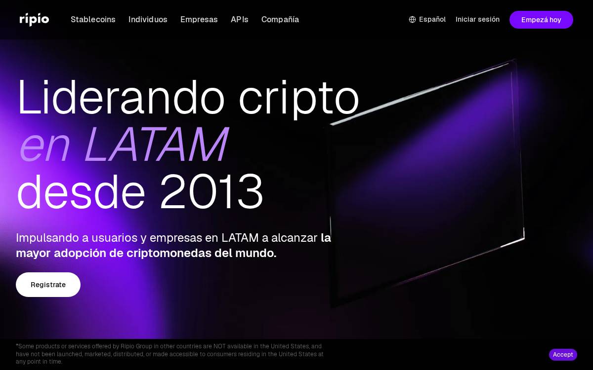 Ripio website preview