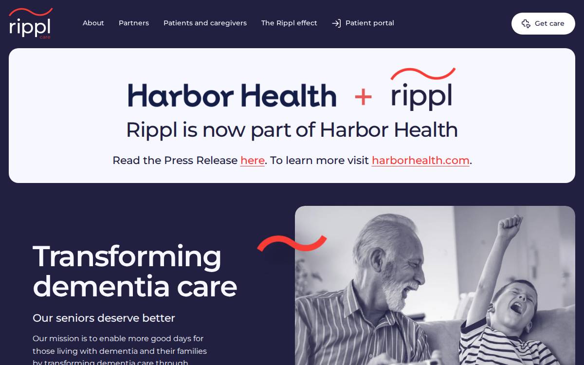 RIPPL Care website preview