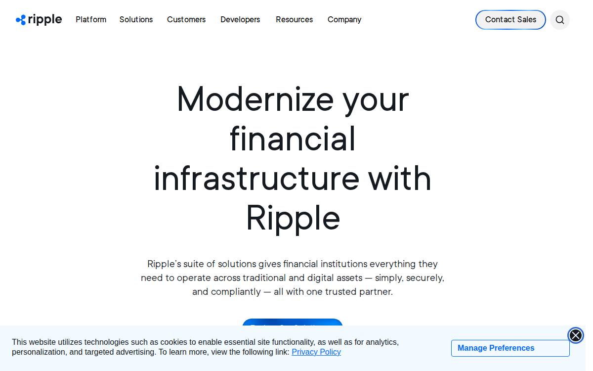 Ripple Labs website preview