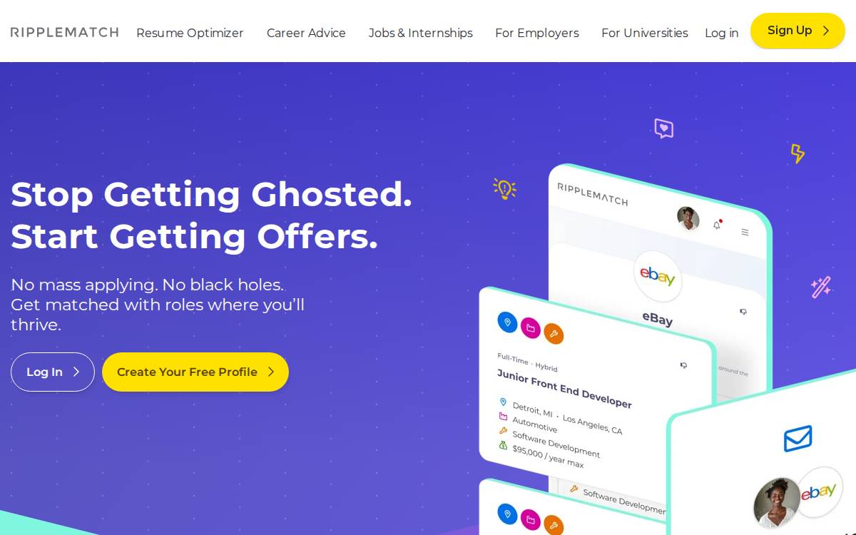 RippleMatch website preview