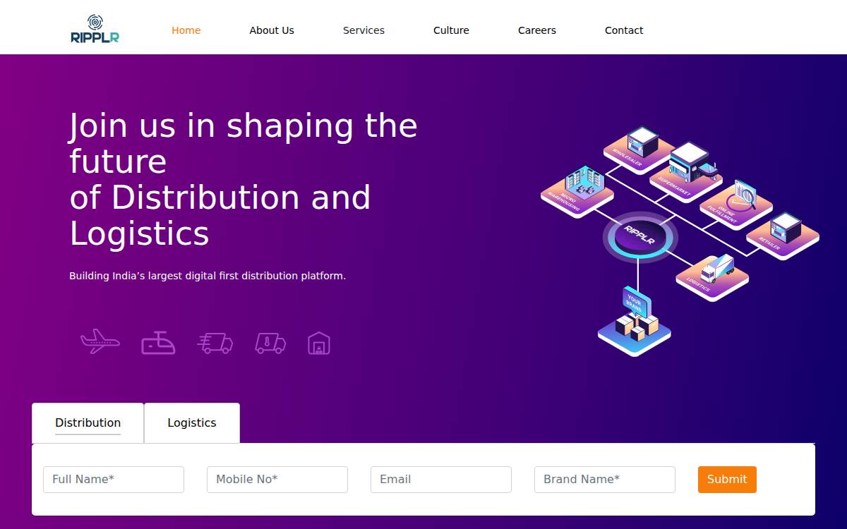 Ripplr website preview