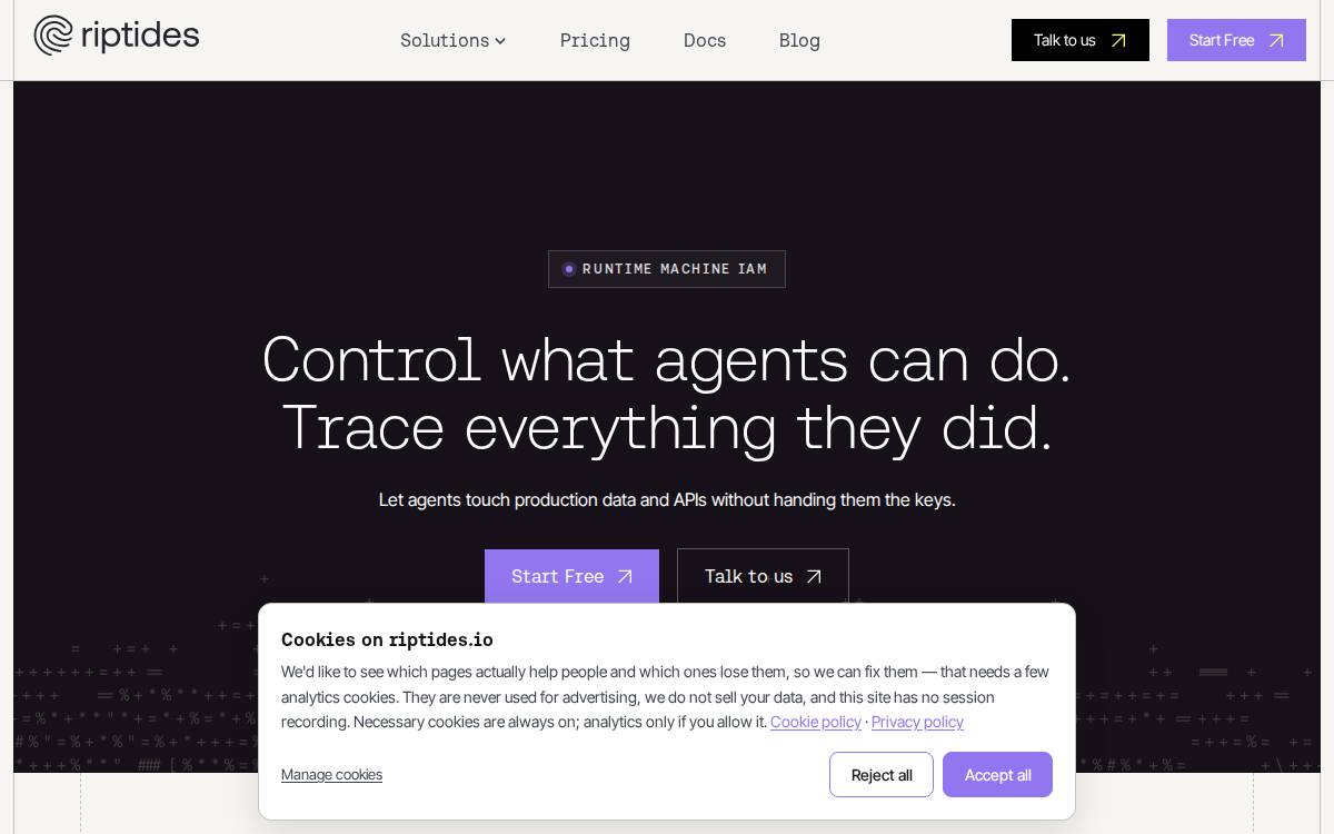 Riptides website preview