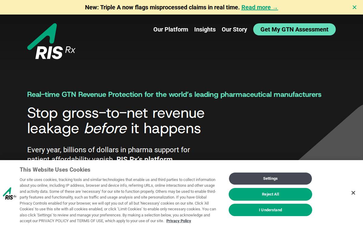 RIS Rx website preview