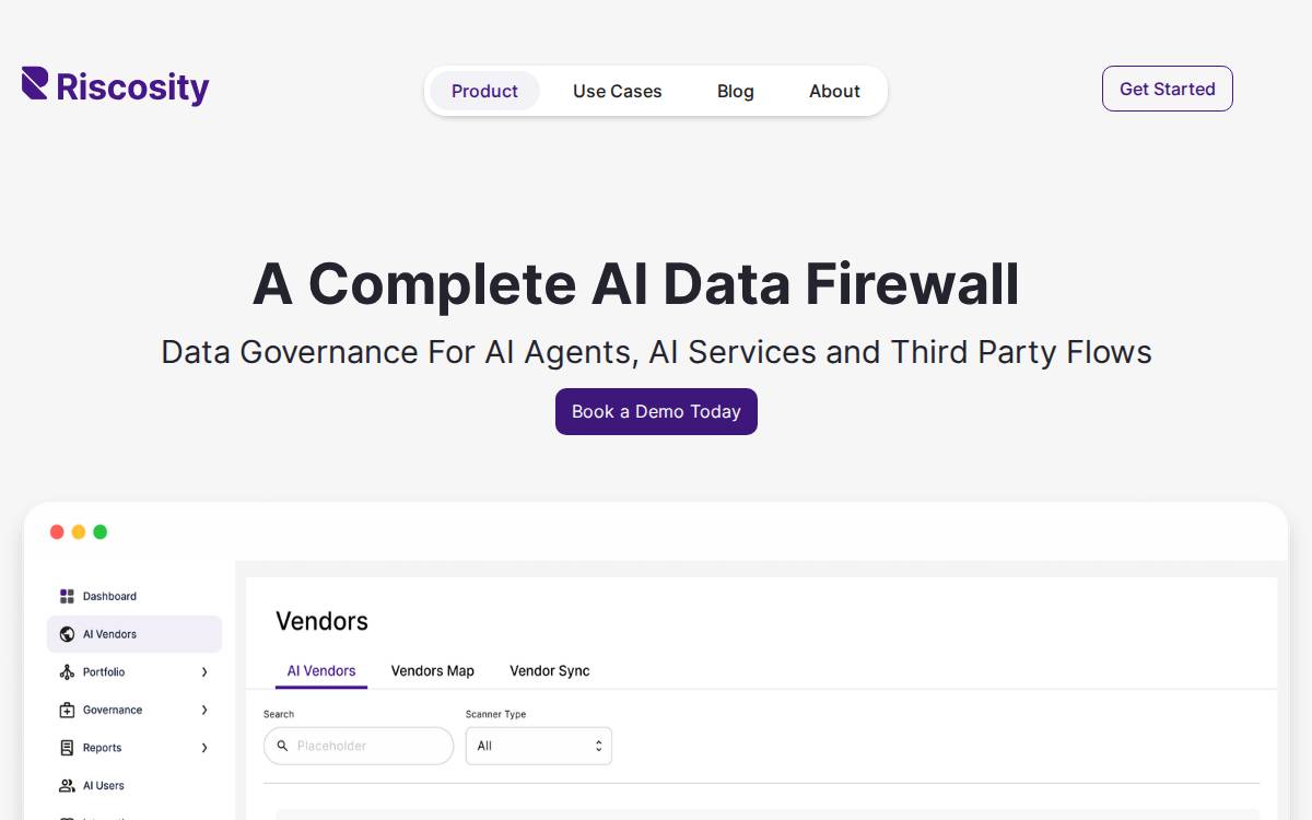 Riscosity website preview