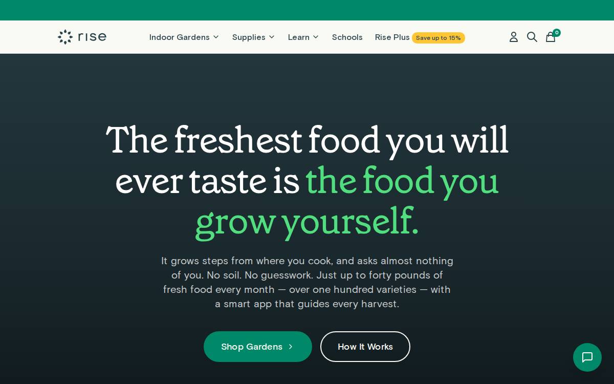 Rise Gardens website preview
