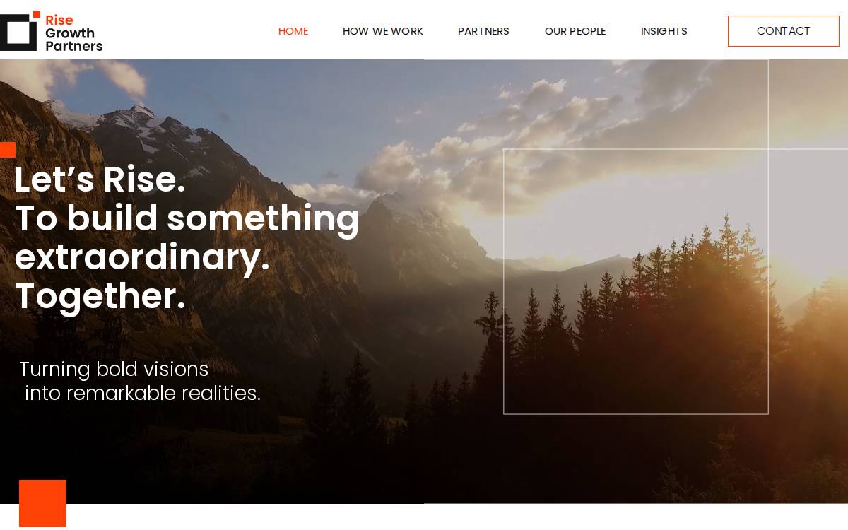 Rise Growth Partners website preview