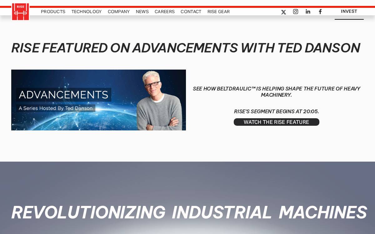 Rise Robotics website preview