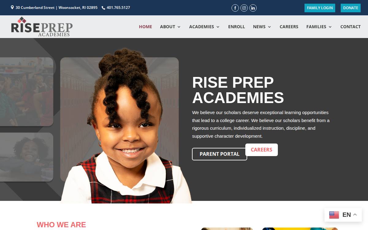 Riseprepri website preview