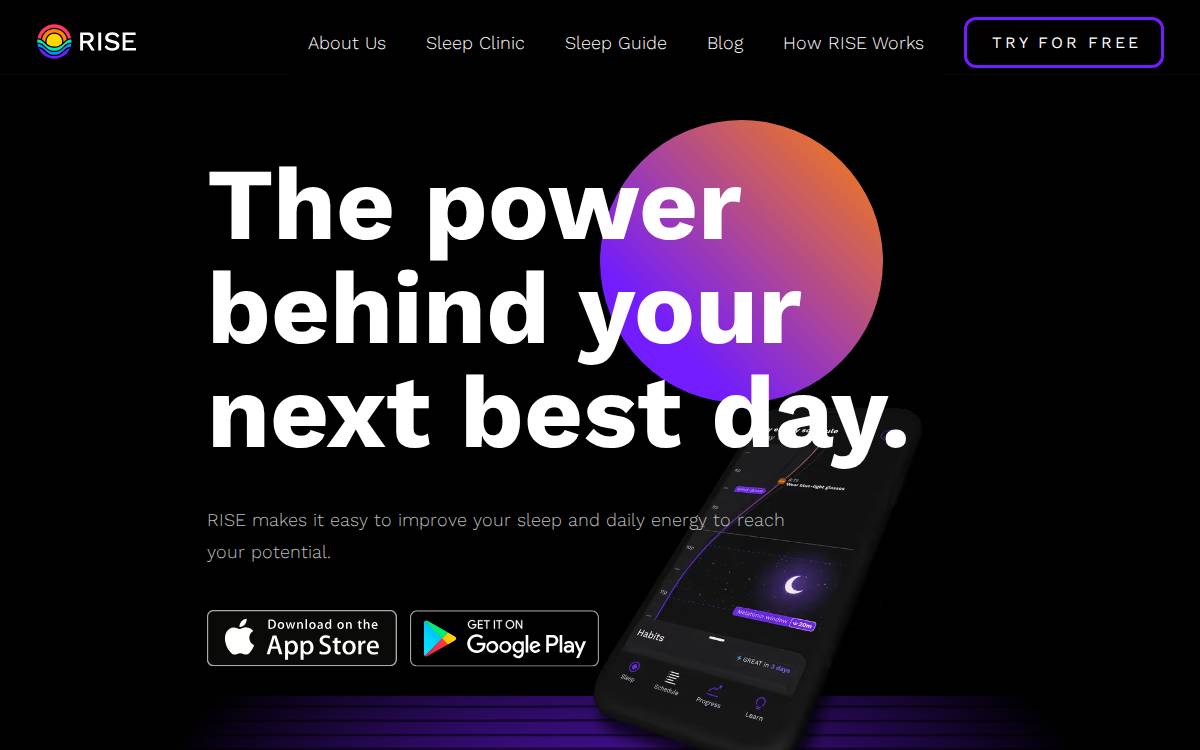 Rise Science website preview