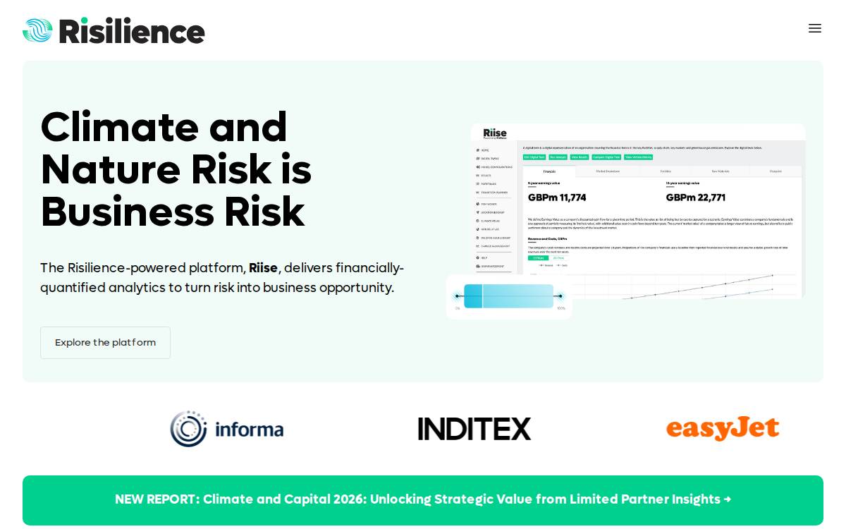 Risilience website preview