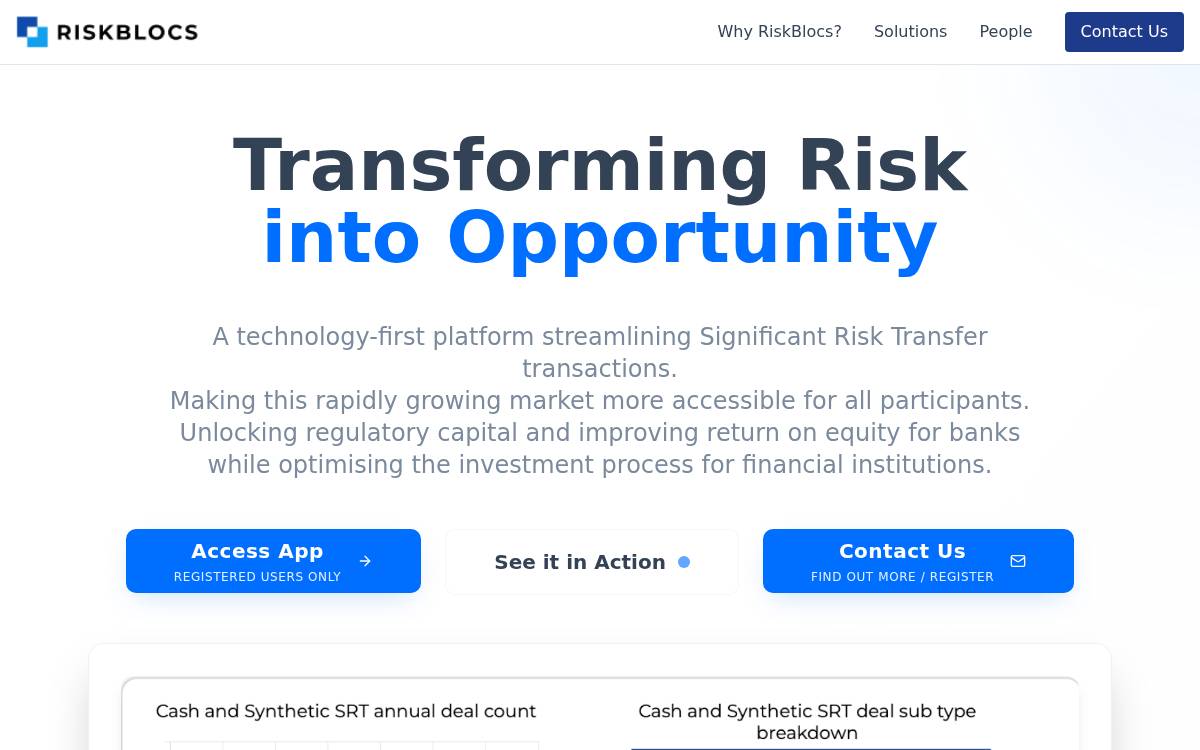 Riskblocs website preview