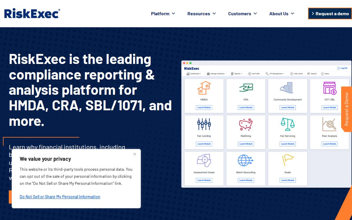Riskexec website preview