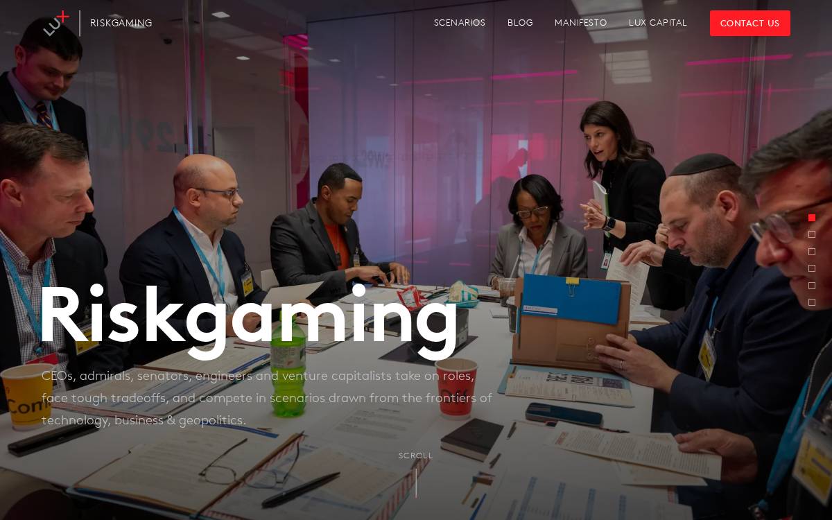 Riskgaming website preview