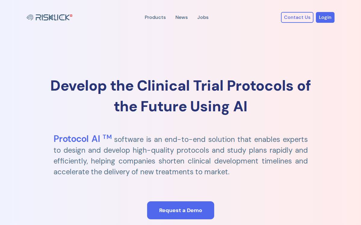 Risklick website preview
