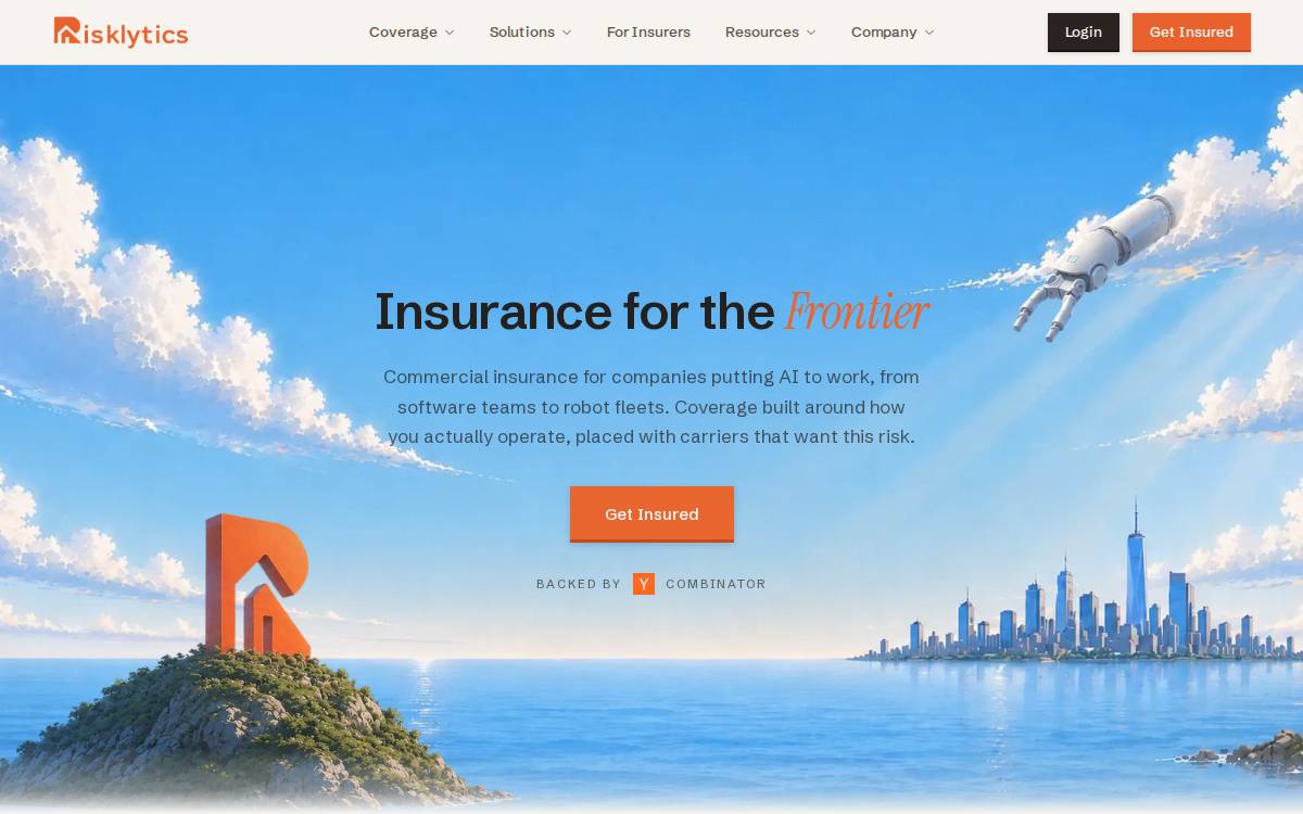 Risklytics website preview