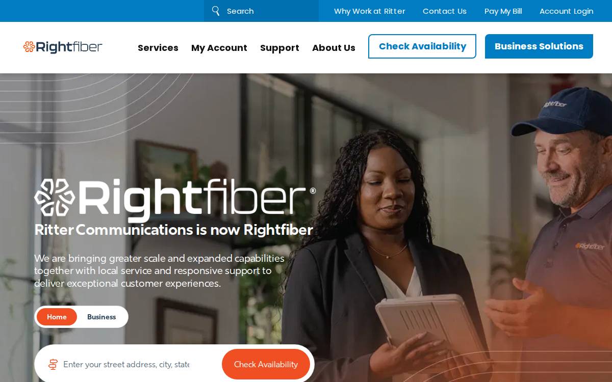 Ritter Communications website preview