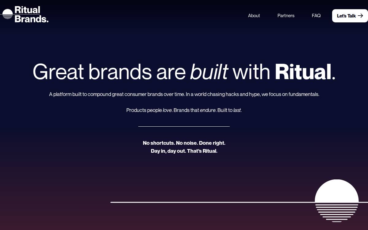 Ritual Brands Group website preview