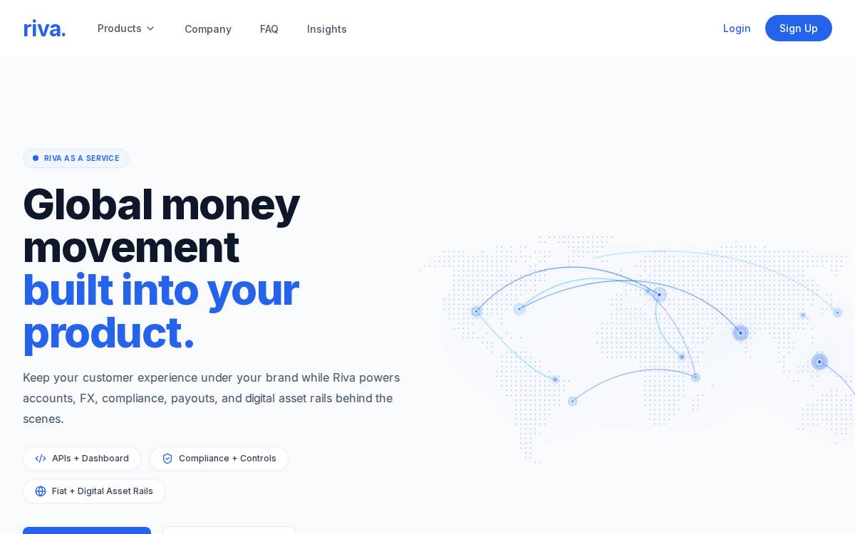 Rivamoney website preview