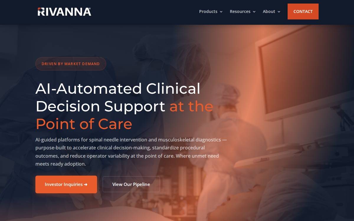 Rivanna Medical website preview