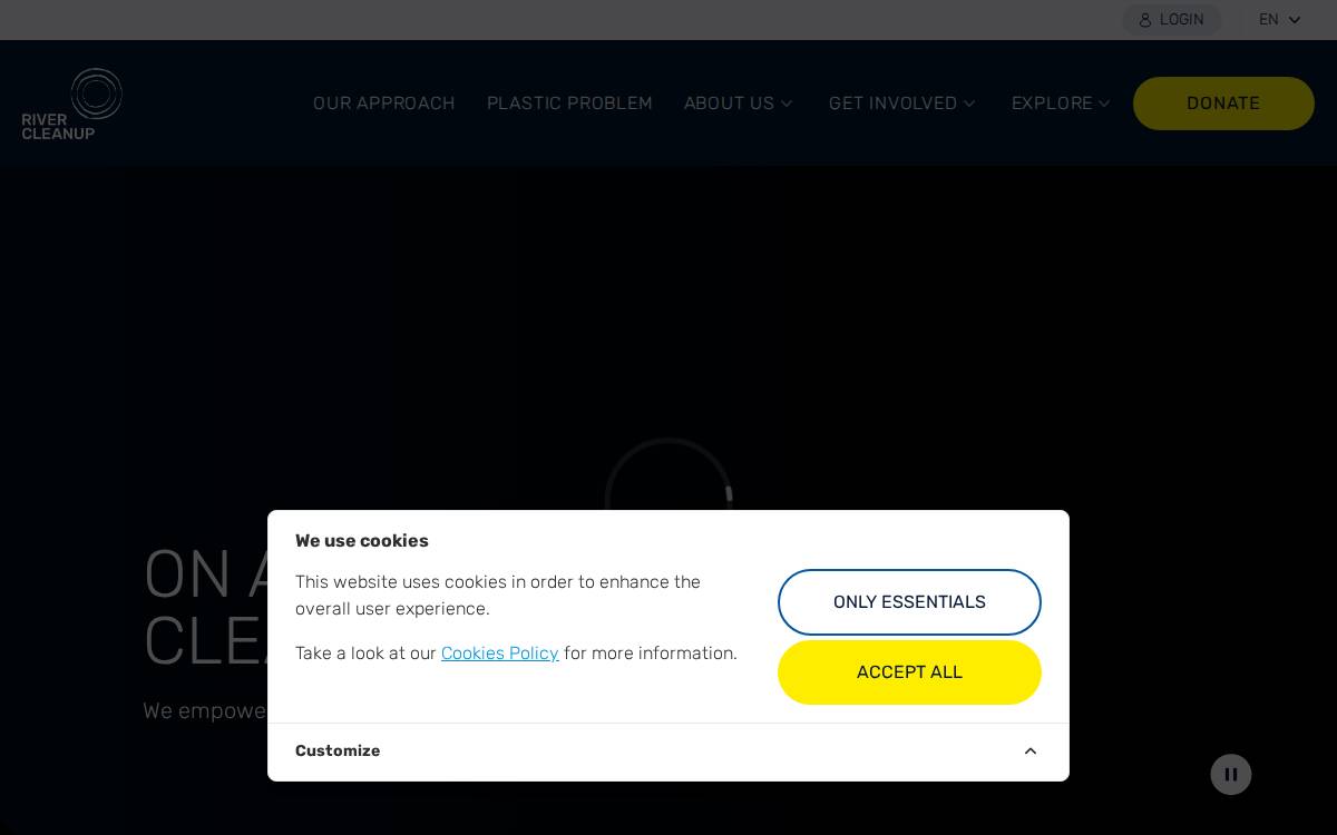 River Cleanup website preview