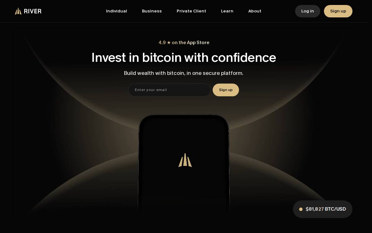 River Financial website preview