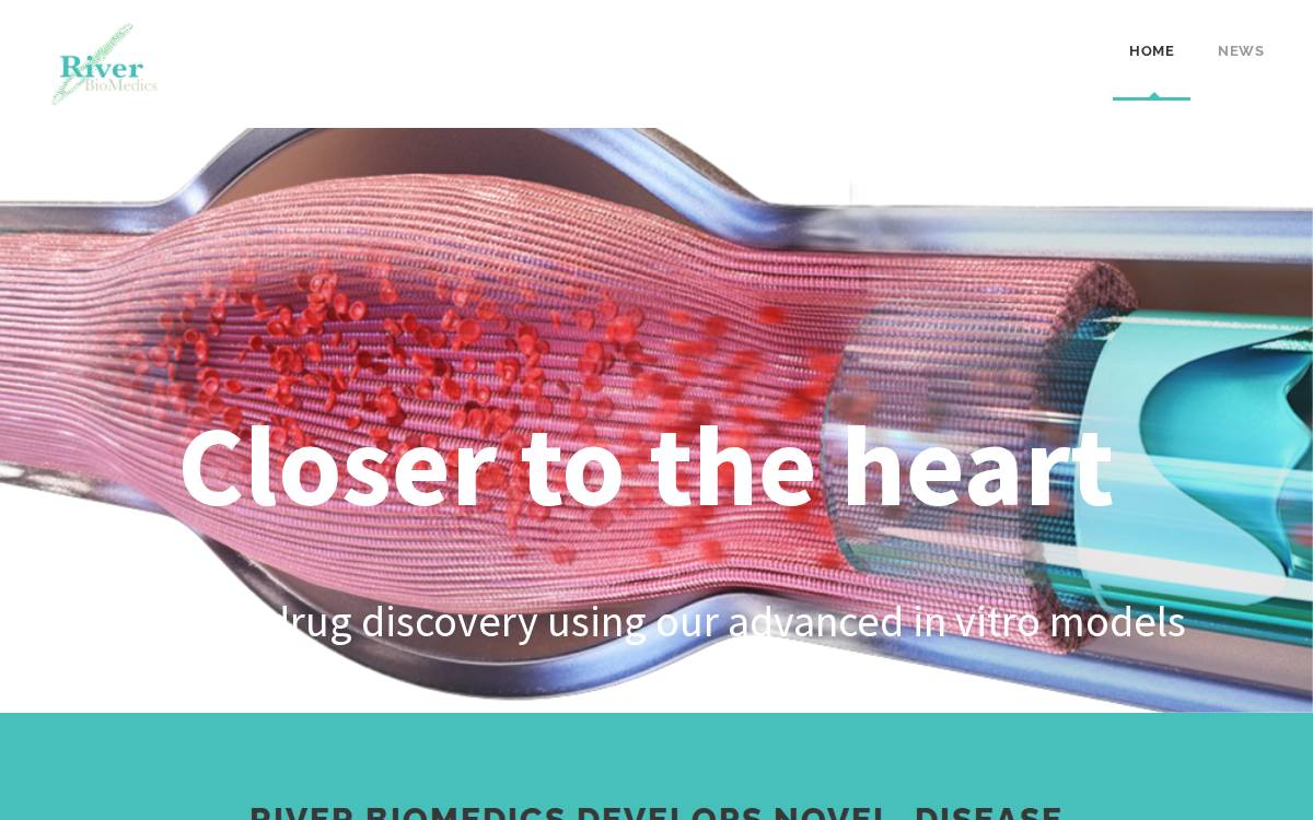 River BioMedics website preview
