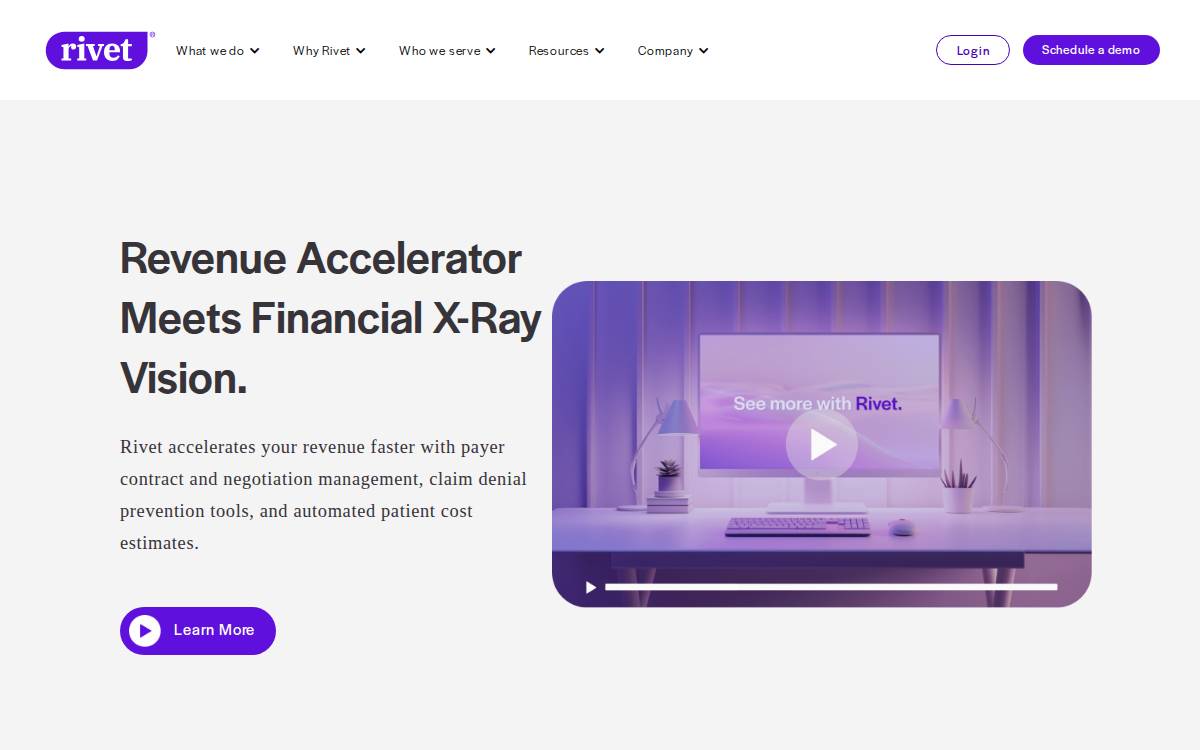 Rivet Health website preview
