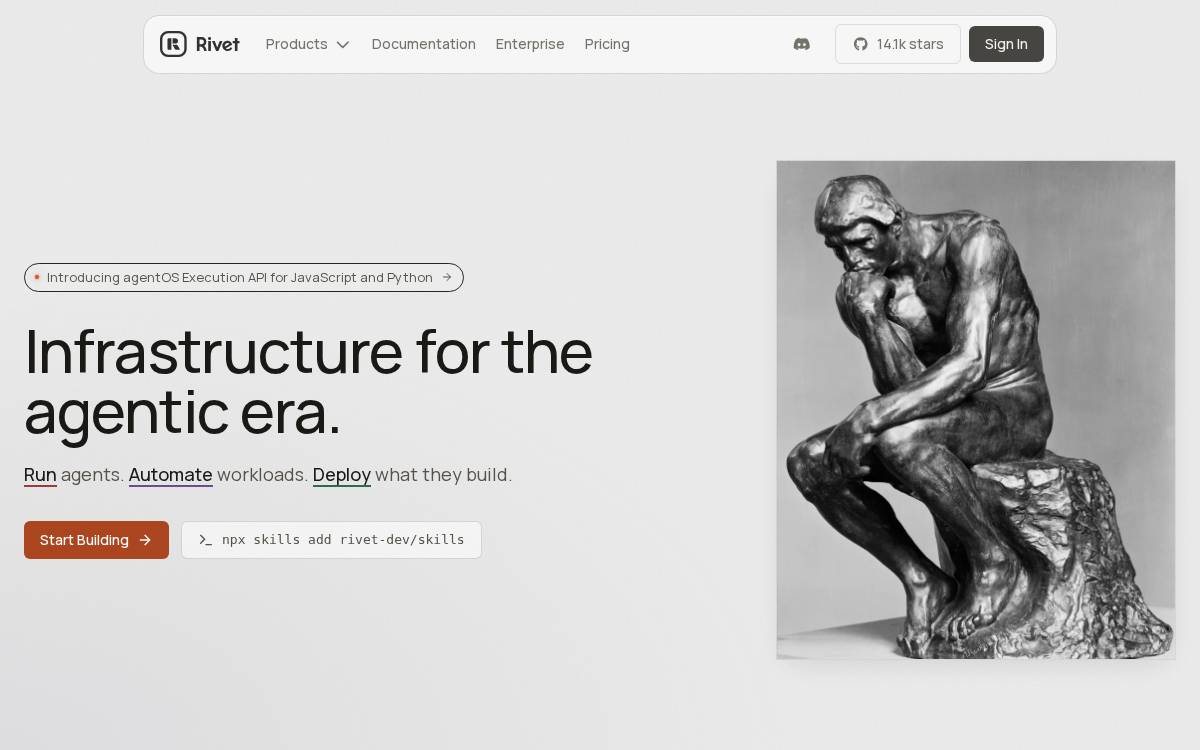 Rivet website preview