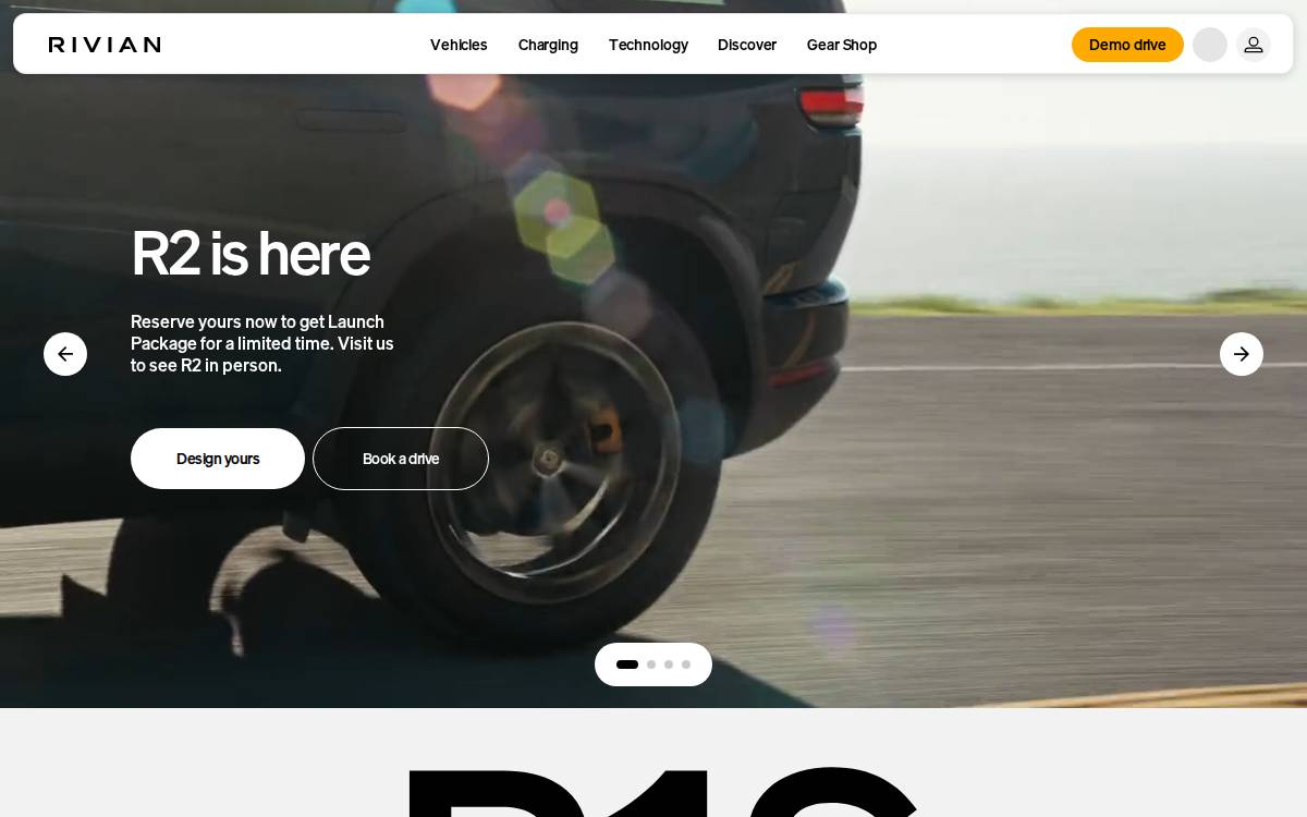 Rivian website preview