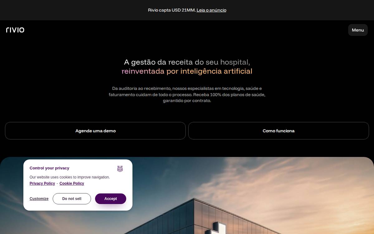 Rivio website preview
