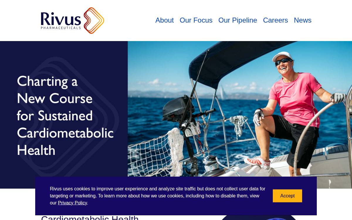 Rivus Pharmaceuticals, Inc. website preview