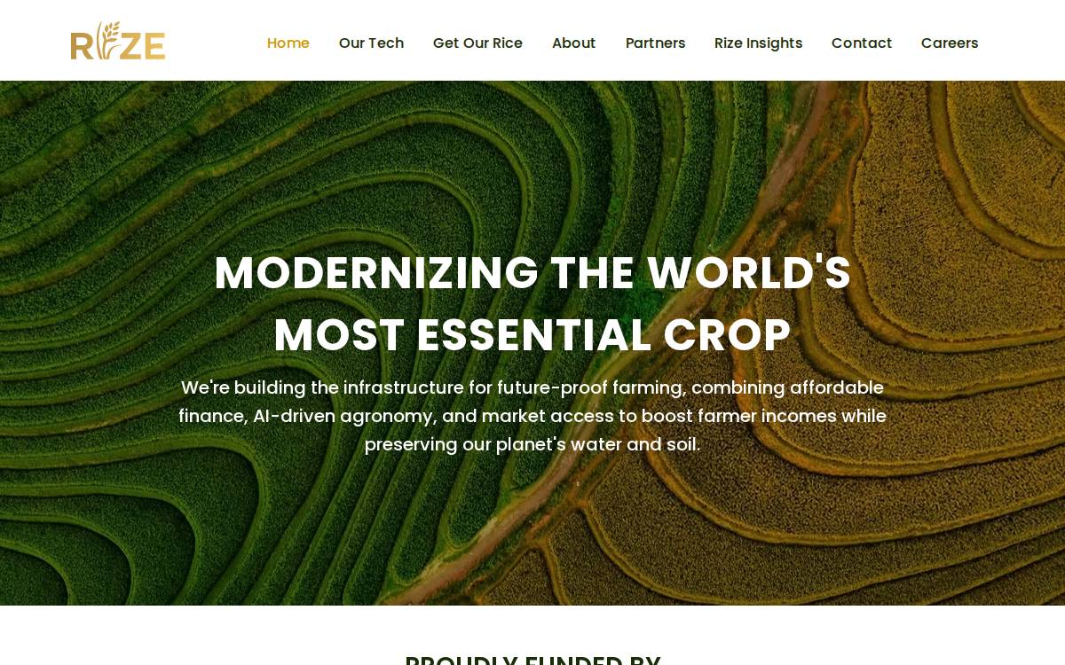 Rize website preview