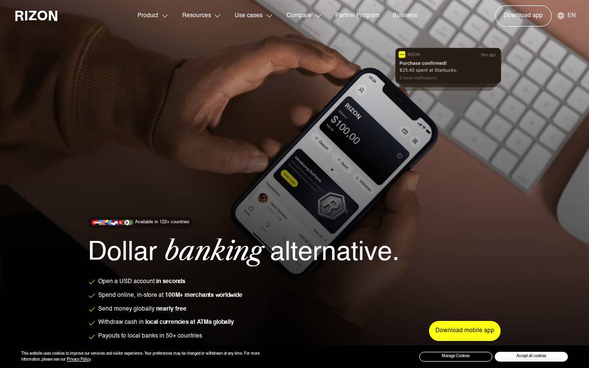Rizon website preview
