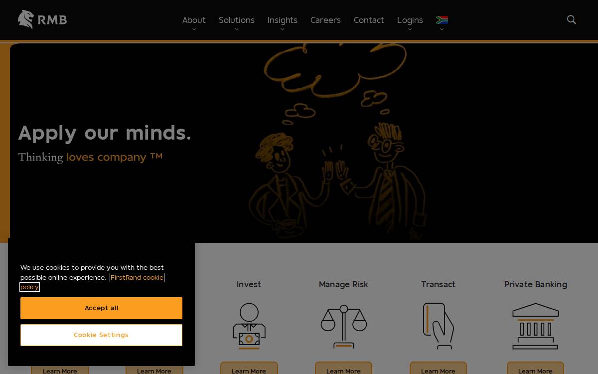 RMB South Africa website preview
