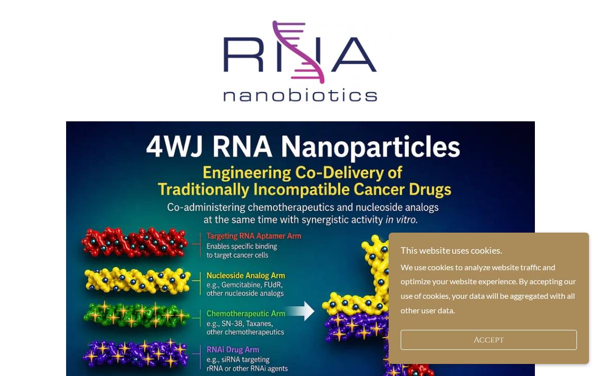 RNA NanoBiotics website preview
