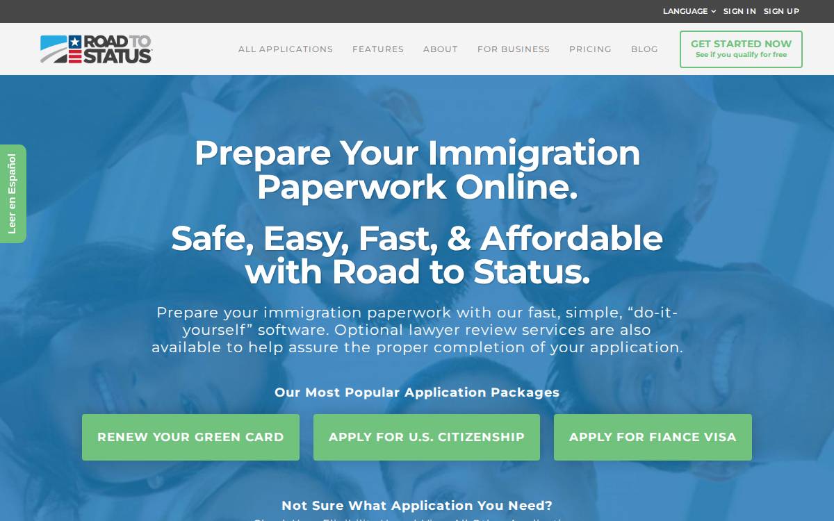 Road to Status website preview